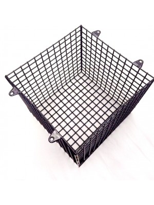 12 Inch Steel Mesh Security Cage Black